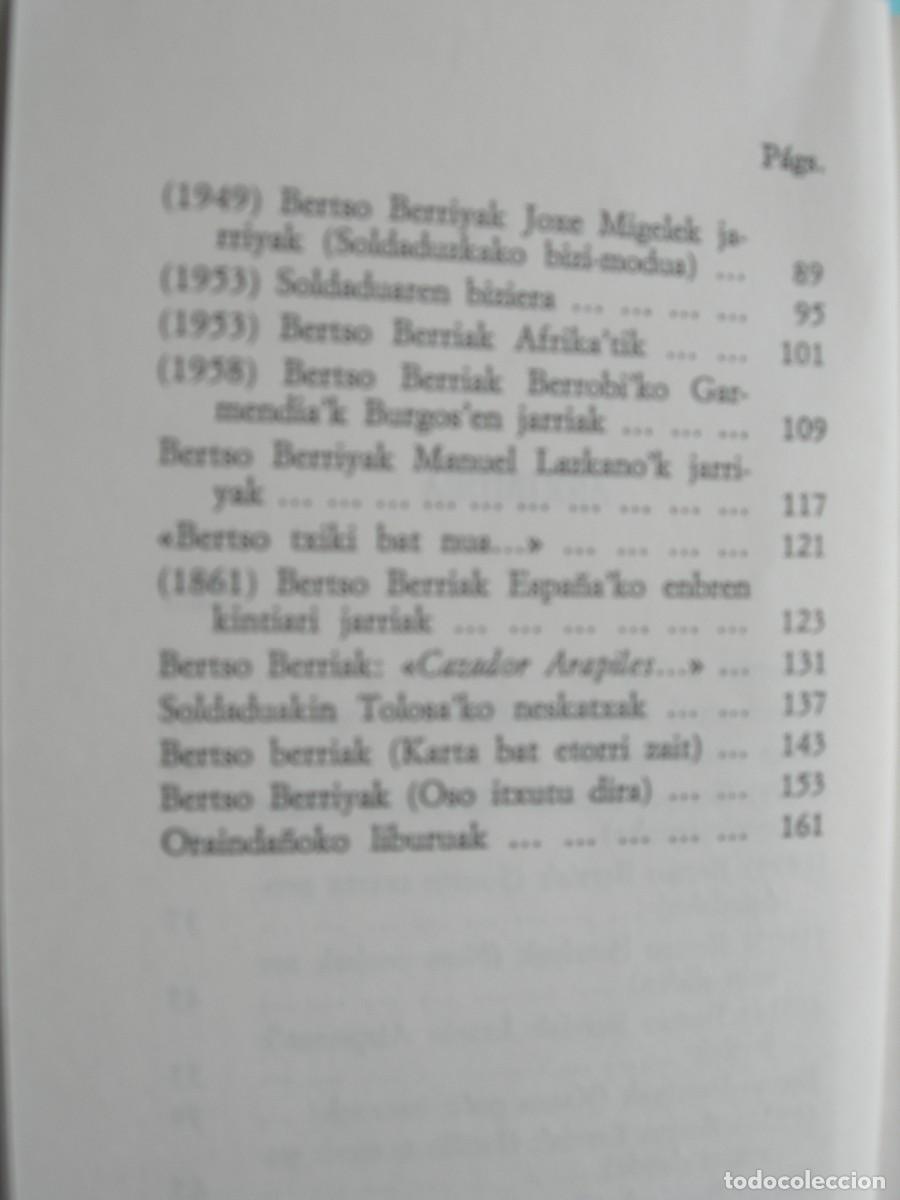 Libros de segunda mano: SOLDADUZKAKO BERTSOAK / ANTONIO ZAVALA / EUSKERA - Foto 4