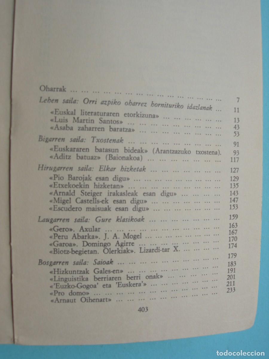 Libros de segunda mano: MITXELENAREN IDAZLAN HAUTATUAK / euskera - Foto 3