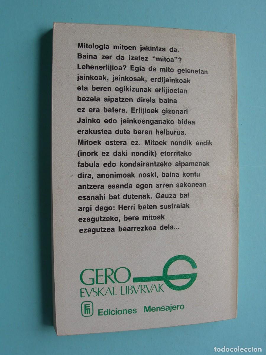 Libros de segunda mano: EUSKAL MITOLOGIA / JOS&Eacute; LUIS ARRIAGA / EUSKERA - Foto 2