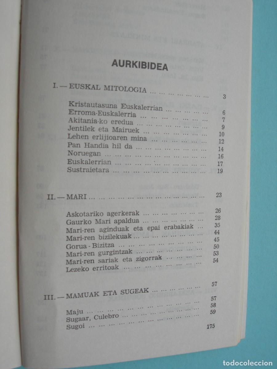 Libros de segunda mano: EUSKAL MITOLOGIA / JOS&Eacute; LUIS ARRIAGA / EUSKERA - Foto 3