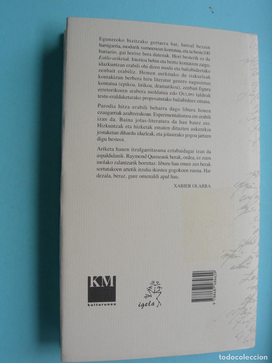 Libros de segunda mano: ESTILO - ARIKETAK / RAYMOND QUENEAU / EUSKERA - Foto 2