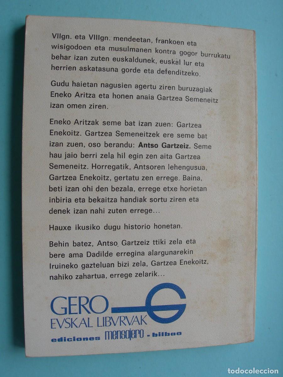 Libros de segunda mano: ANTSO GARTZEIZ / JES&Uacute;S MAR&Iacute;A ARRIETA / EUSKERA - Foto 2
