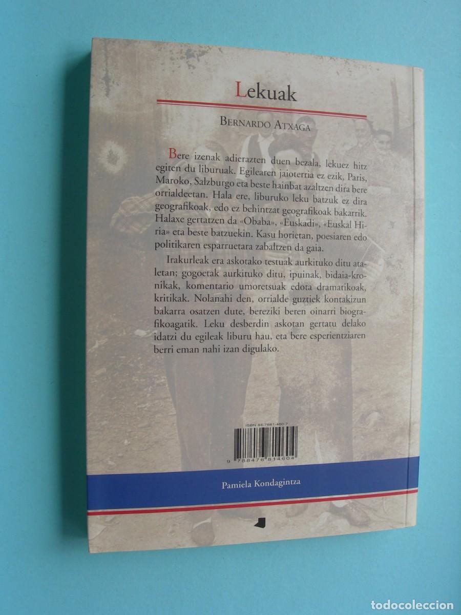 Libros de segunda mano: LEKUAK / BERNARDO ATXAGA / EUSKERA - Foto 2