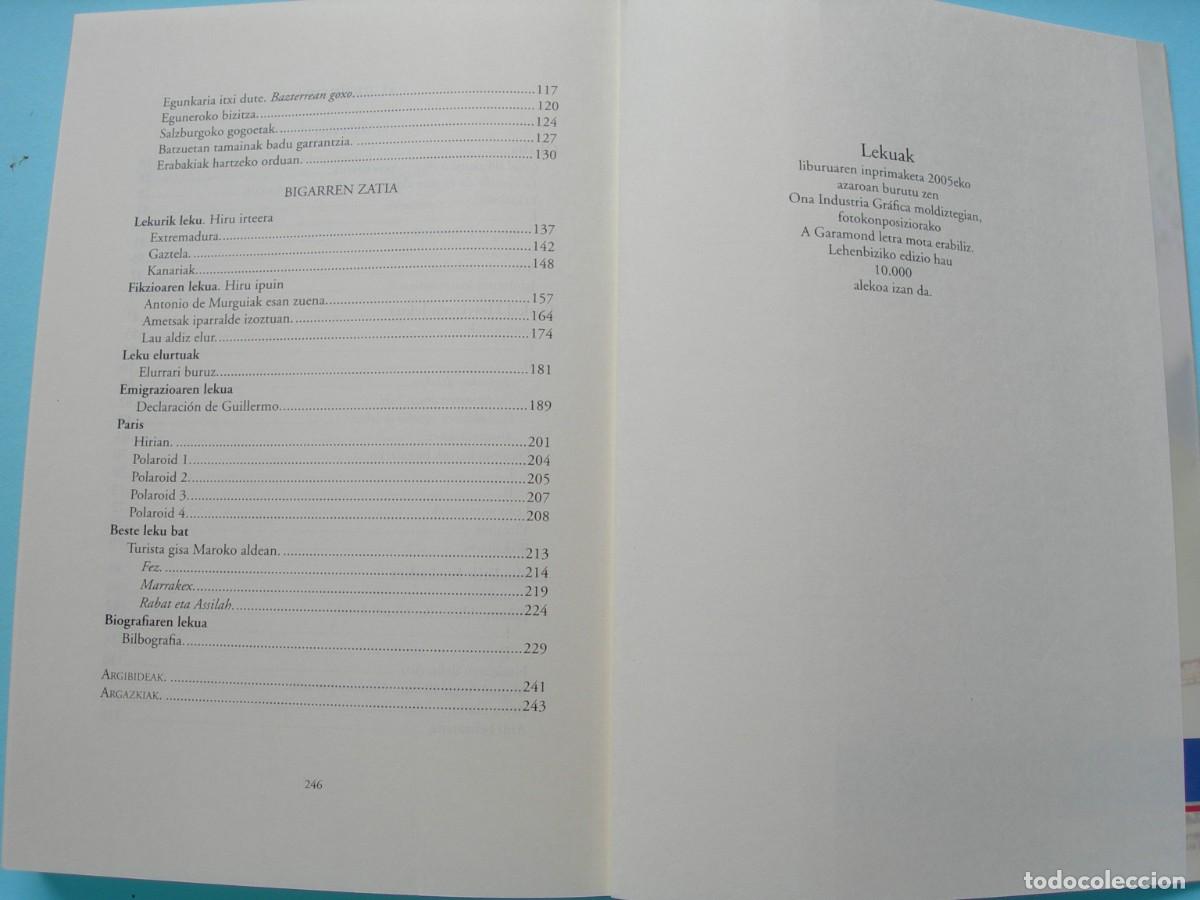 Libros de segunda mano: LEKUAK / BERNARDO ATXAGA / EUSKERA - Foto 4