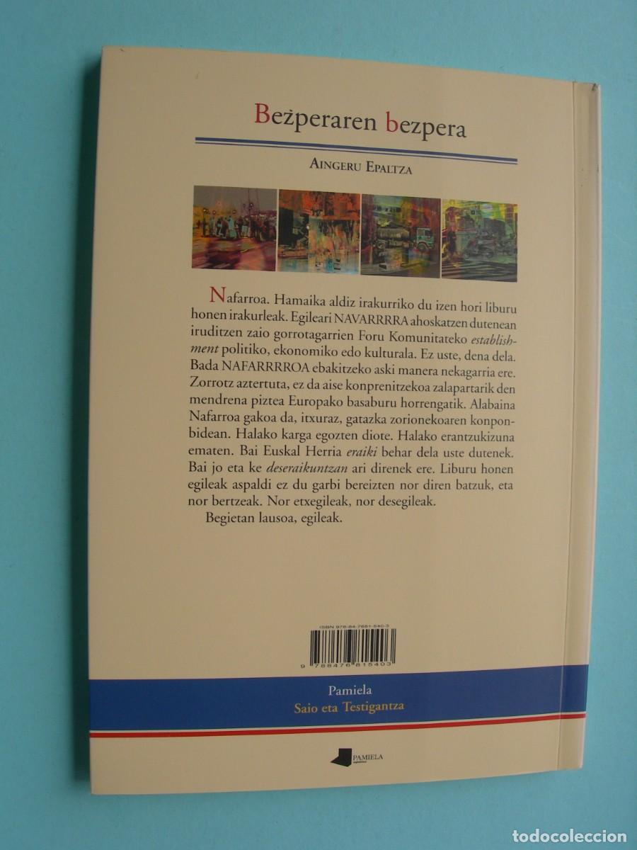 Libros de segunda mano: BEZPERAREN BEZPERA / AINGERU EPALTZA / EUSKERA - Foto 2