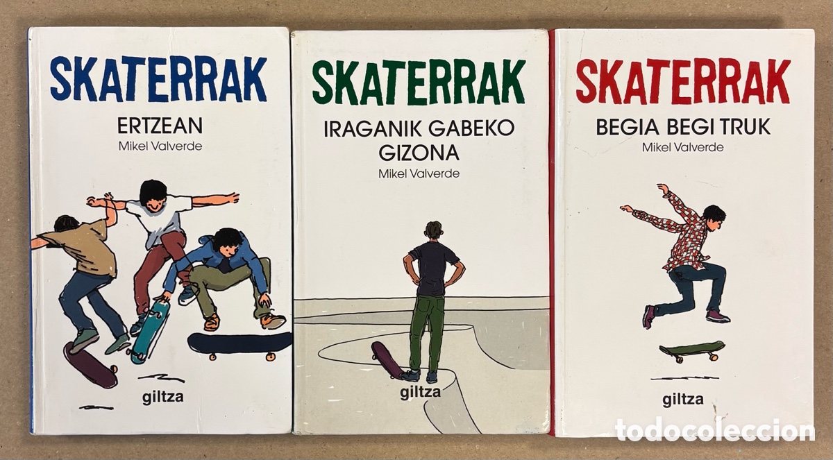 Libros de segunda mano: SKATERRAK. MIKEL VALVERDE. GILTZA ARGITALETXEA. EUSKARAZ. LOTE CON LOS 3 PRIMEROS EJEMPLARES