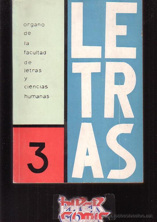 Gebrauchte B&uuml;cher: LETRAS N&ordm; 3 - ORGANO DE LA FACULTAD DE LETRAS Y CIENCIAS HUMANAS - PERU 1969