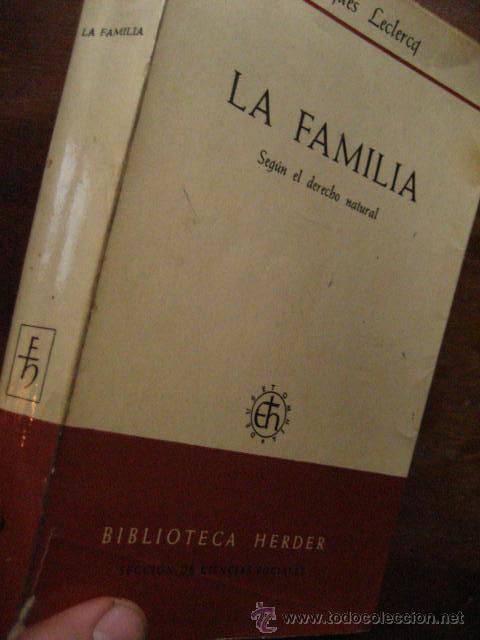 Livros em segunda m&atilde;o: la familia , jacques leclercq , ed herder 1967 (vra3