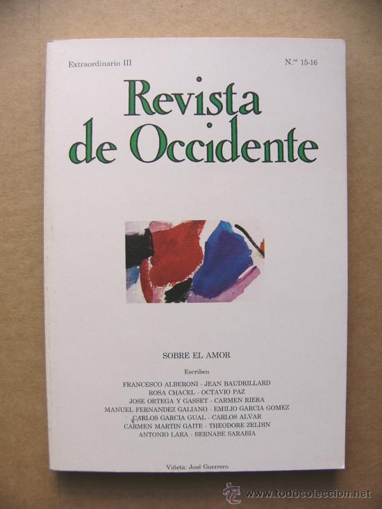 Libri di seconda mano: Libro Revista de Occidente n&ordm; 15 - 16 Numero extraordinario III Sobre El Amor