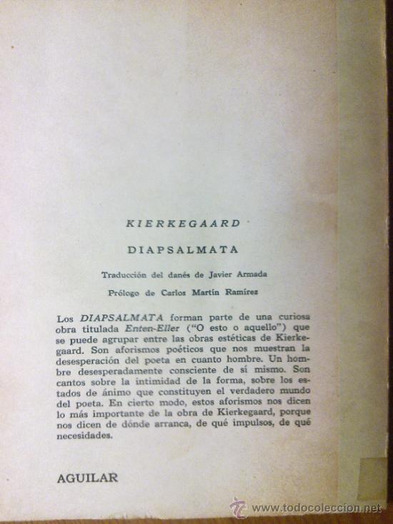Libros de segunda mano: Diapsalmata - S. Kierkegaard - Foto 4