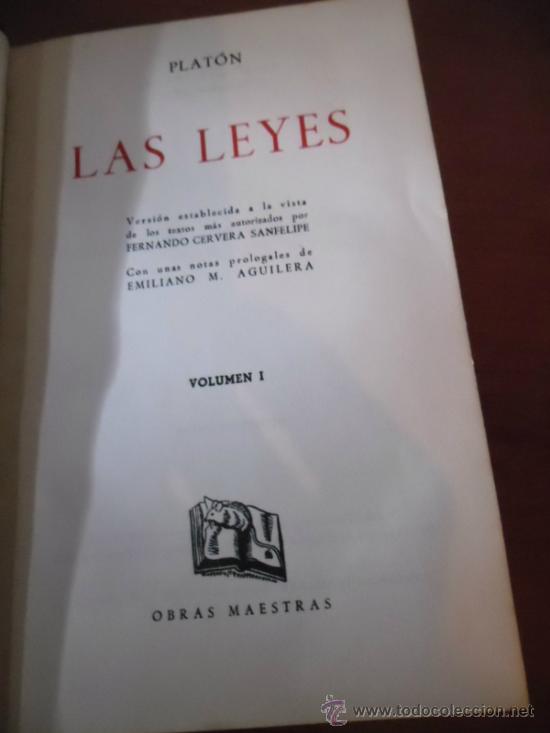 Libros de segunda mano: LAS LEYES - PLATON - 1965 - - Foto 3