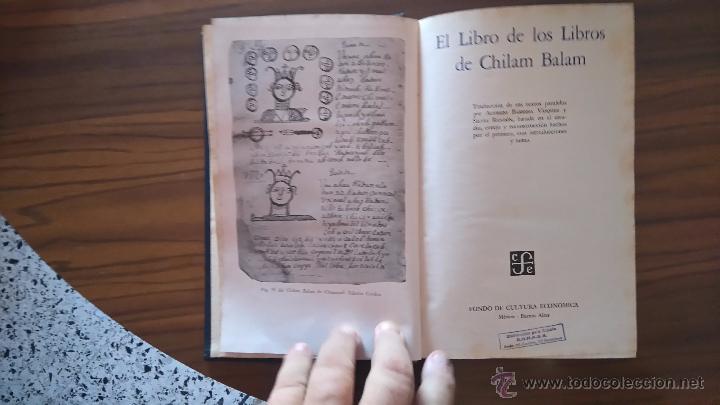 Libros de segunda mano: EL LIBRO DE LOS LIBROS DE CHILAN BALAM. FONDO DE CULTURA ECON&Oacute;MICA, 1948