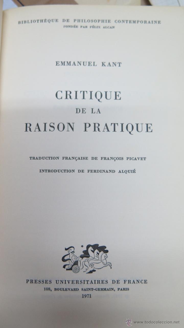 Libros de segunda mano: CRITIQUE DE LA RAISON PRACTIQUE. KANT - Foto 2
