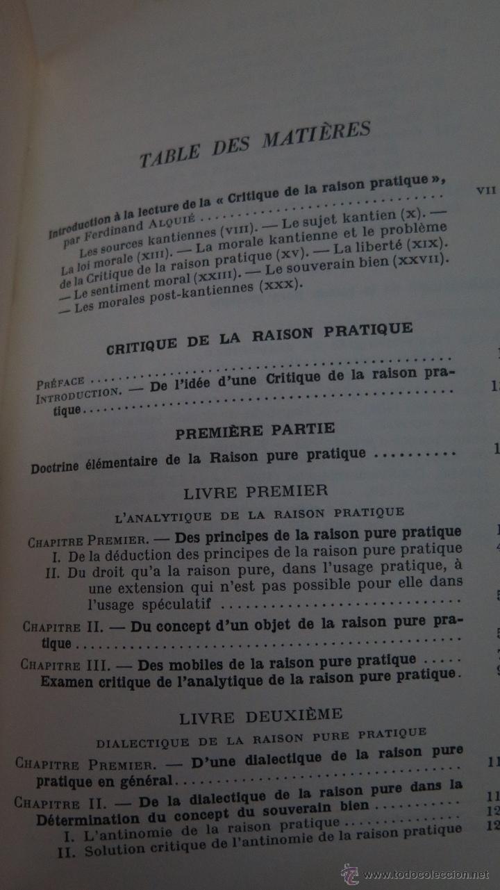 Libros de segunda mano: CRITIQUE DE LA RAISON PRACTIQUE. KANT - Foto 3