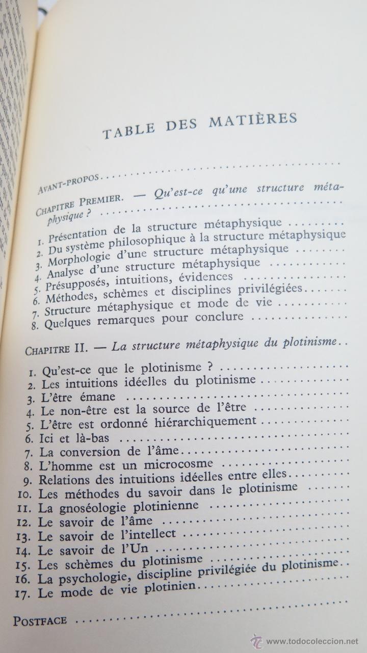 Libros de segunda mano: LA STRUCTRE METAPHYSIQUE. JACQUES SCHLANGER - Foto 2