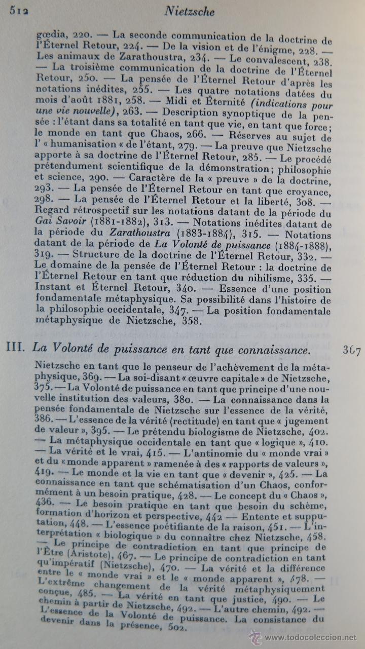 Libros de segunda mano: NIETZSCHE. MARTIN HEIDEGGER. 2 TOMOS - Foto 3
