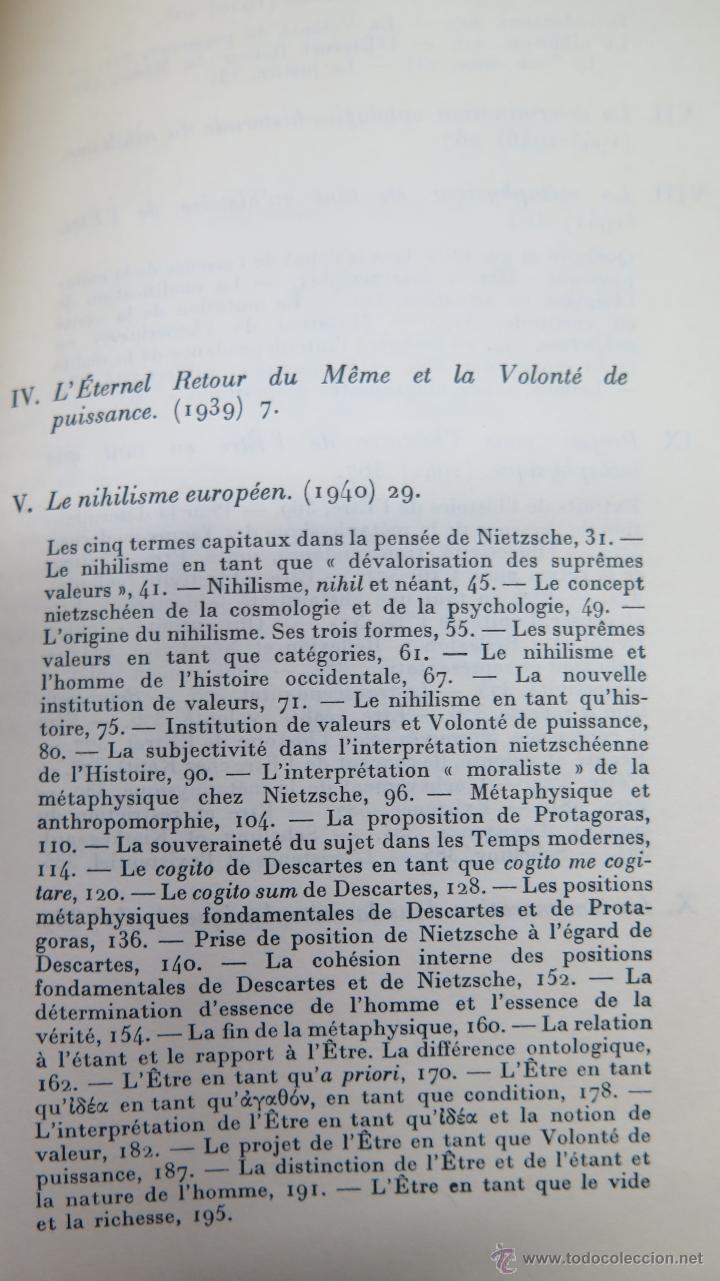 Libros de segunda mano: NIETZSCHE. MARTIN HEIDEGGER. 2 TOMOS - Foto 4