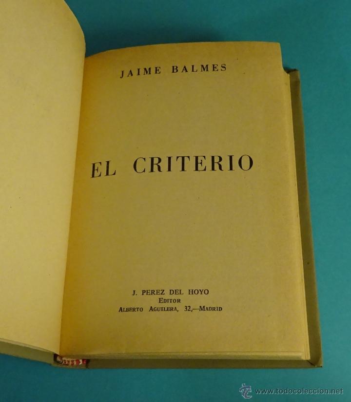 Libros de segunda mano: EL CRITERIO. JAIME BALMES - Foto 2