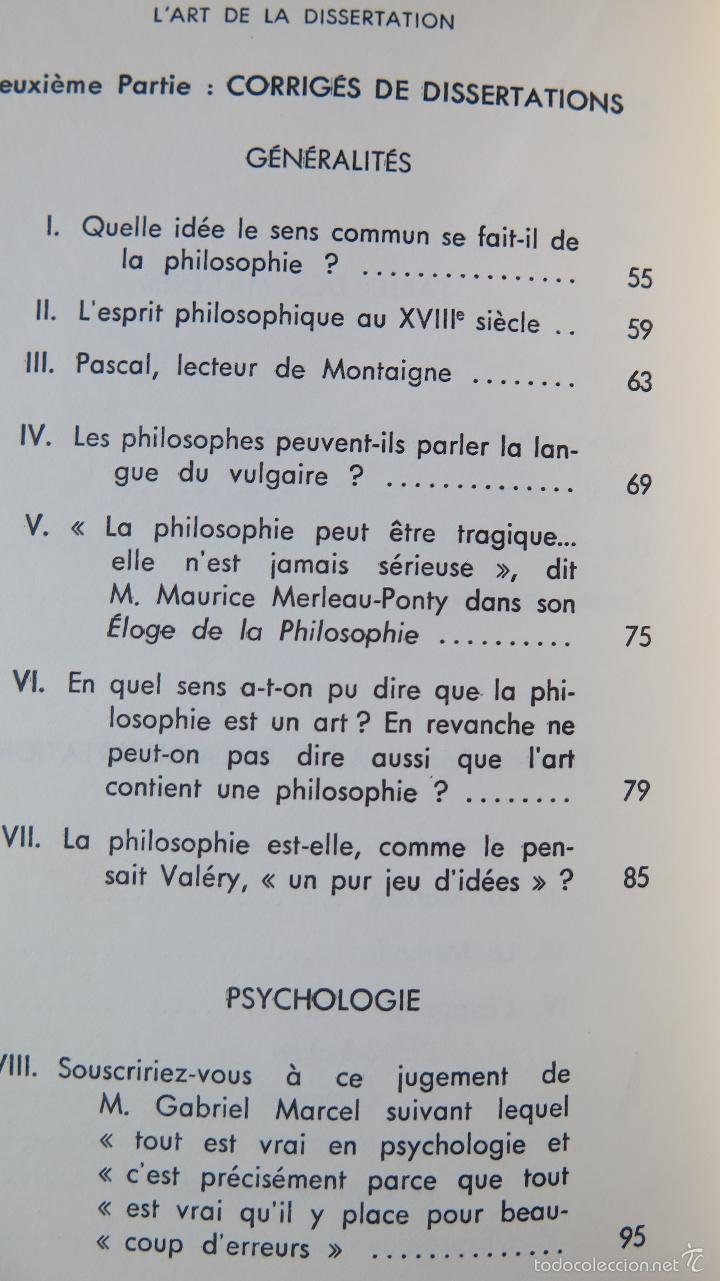 Libros de segunda mano: L&acute;ART DE LA DISSERTATION PHILOSOPHIQUE. D. HUISMAN - Foto 3