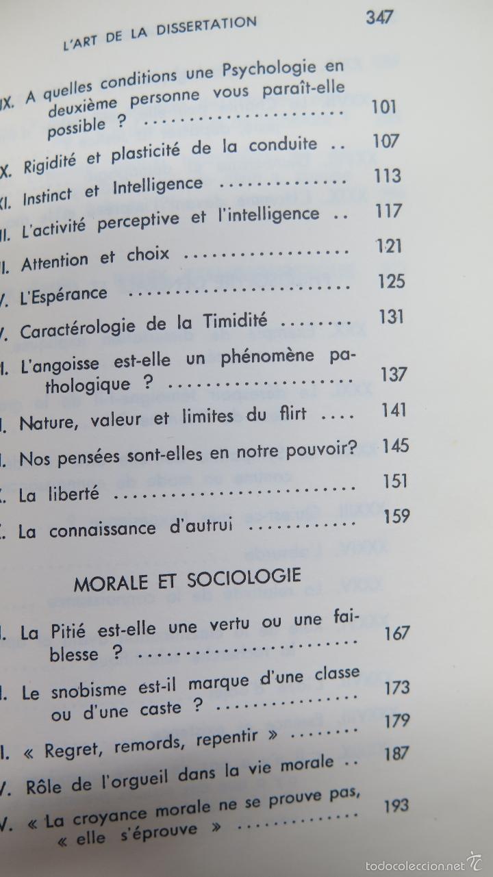 Libros de segunda mano: L&acute;ART DE LA DISSERTATION PHILOSOPHIQUE. D. HUISMAN - Foto 4