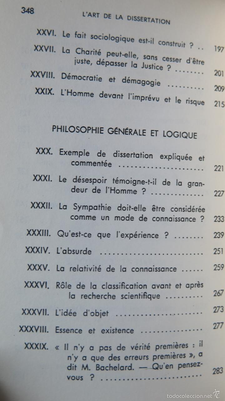 Libros de segunda mano: L&acute;ART DE LA DISSERTATION PHILOSOPHIQUE. D. HUISMAN - Foto 5