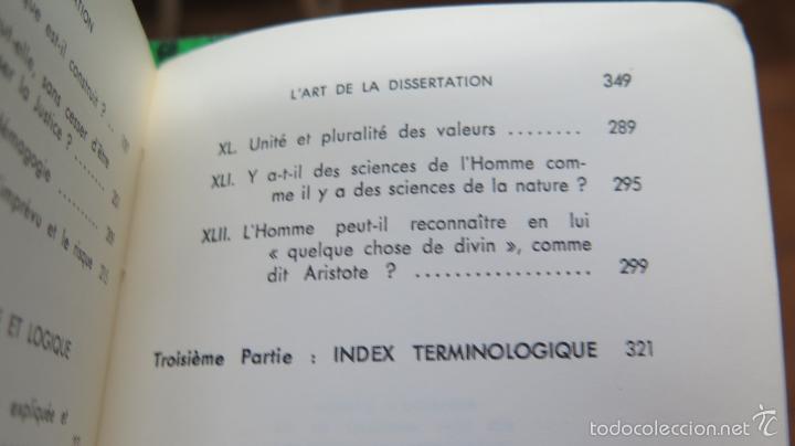 Libros de segunda mano: L&acute;ART DE LA DISSERTATION PHILOSOPHIQUE. D. HUISMAN - Foto 6