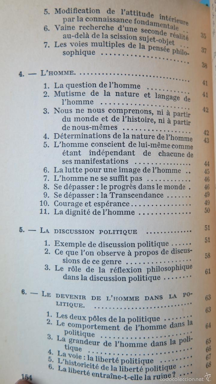 Libros de segunda mano: INITIATION A LA METHODE PHILOSOPHIQUE. KARL JASPERS - Foto 3
