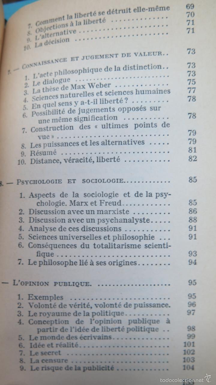 Libros de segunda mano: INITIATION A LA METHODE PHILOSOPHIQUE. KARL JASPERS - Foto 4
