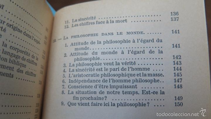 Libros de segunda mano: INITIATION A LA METHODE PHILOSOPHIQUE. KARL JASPERS - Foto 6
