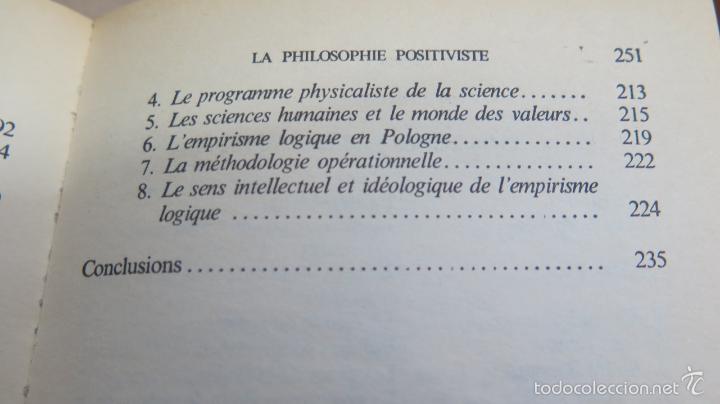 Libros de segunda mano: LA PHILOSOPHIE POSITIVISTE. LESZEK KOLAKOWSKI - Foto 4