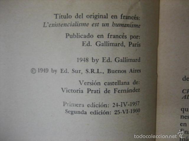 Libros de segunda mano: SOBRE EL HUMANISMO, SARTRE HEIDEGGER - Foto 2