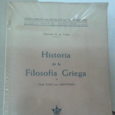 Libros de segunda mano: HISTORIA DE LA FILOSOFÍA GRIEGA. GREGORIO R. DE YURRE. Lote 69442629