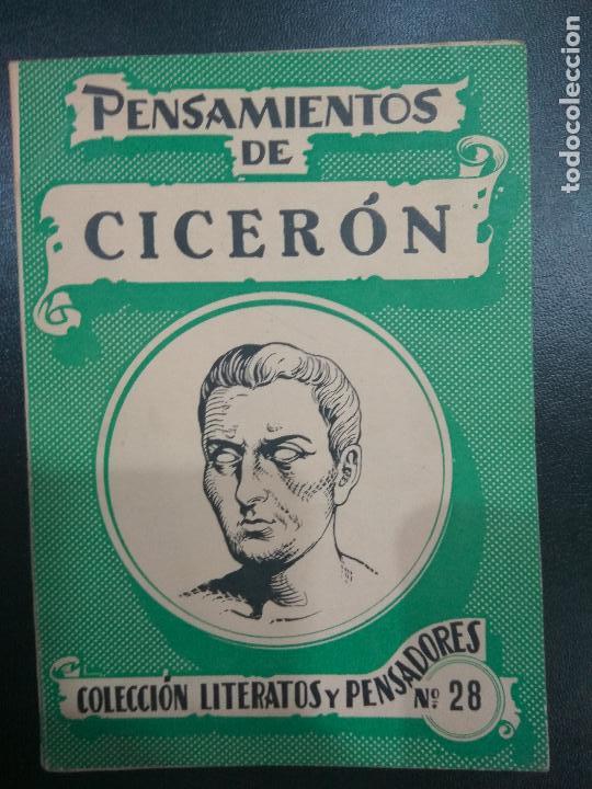 Libros de segunda mano: Pensamientos de Cicer&oacute;n. 1&ordf; edici&oacute;n - Foto 1