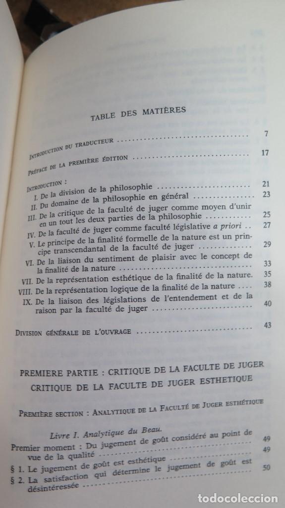 Libros de segunda mano: CRITIQUE DE LA FACULT&Eacute; DE JUGER. KANT - Foto 2