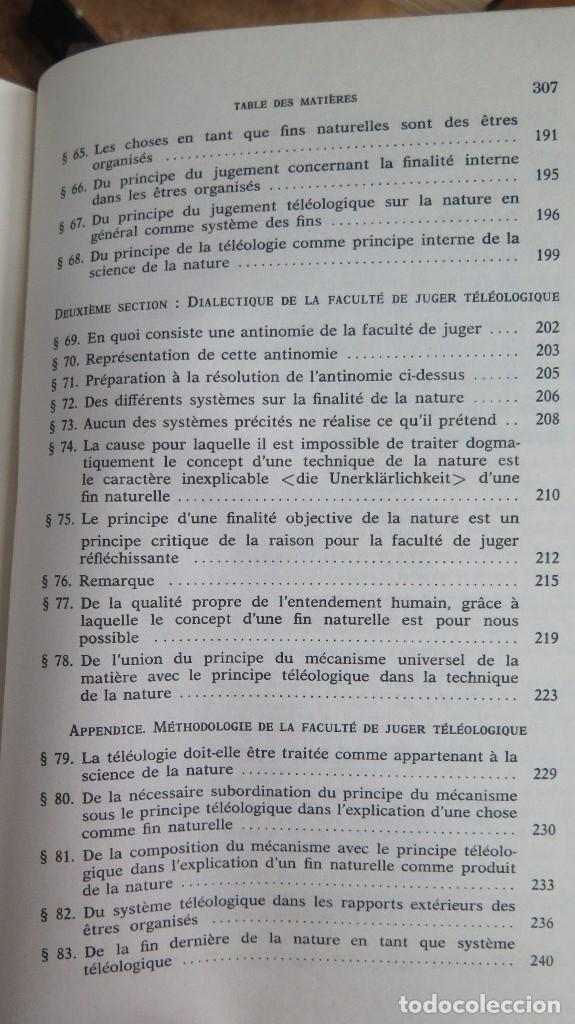 Libros de segunda mano: CRITIQUE DE LA FACULT&Eacute; DE JUGER. KANT - Foto 6