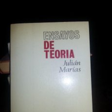 Libros de segunda mano: LIBRO Nº 863 ENSAYOS DE TEORIA JULIAN MARIAS. Lote 86011660