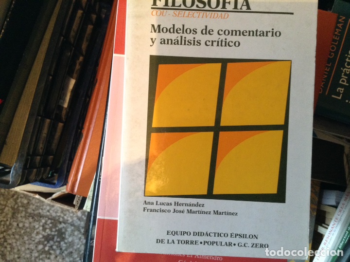 Libros de segunda mano: Filosof&iacute;a. Modelos de comentario y an&aacute;lisis... - Foto 1