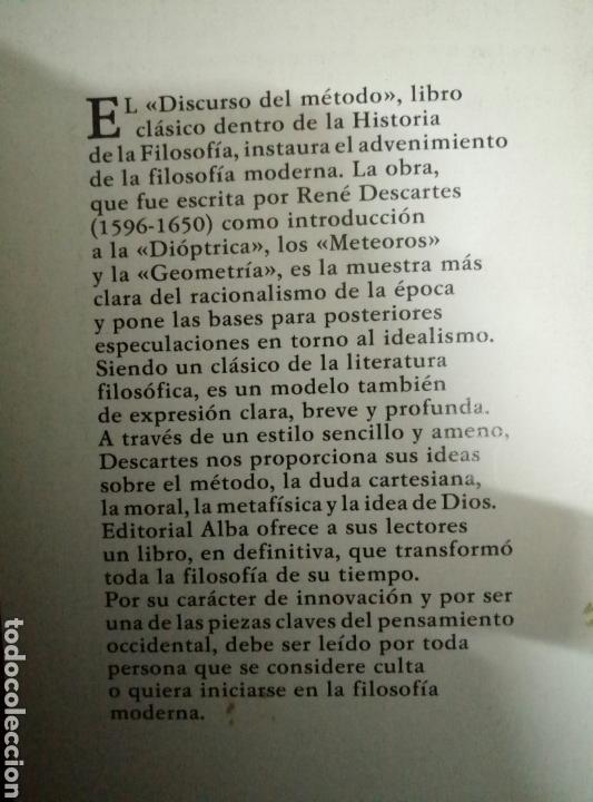 Libros de segunda mano: Discurso del m&eacute;todo - Descartes - Foto 2