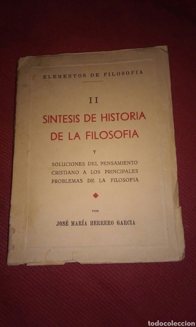 Libros de segunda mano: LIBRO SINTESIS DE HISTORIA DE LA FILOSOFIA 1955 - Foto 1