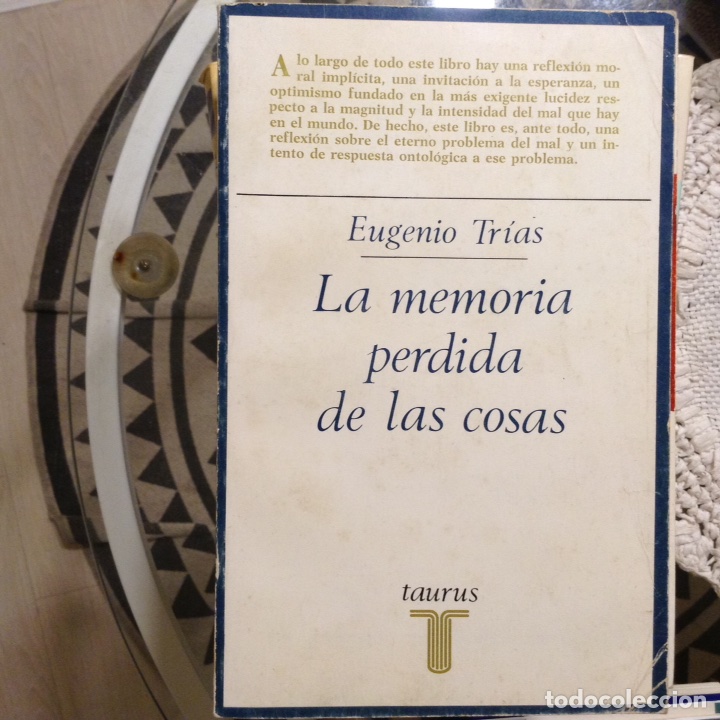 Libros de segunda mano: La memoria perdida de las cosas. Eugenio Tr&iacute;as - Foto 1