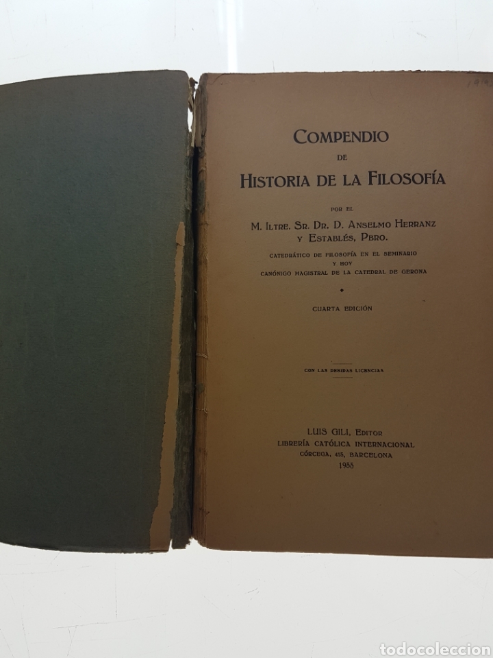 Libros de segunda mano: COMPENDIO DE HISTORIA DE LA FILOSOFIA - HERRANZ, ANSELMO - Foto 3