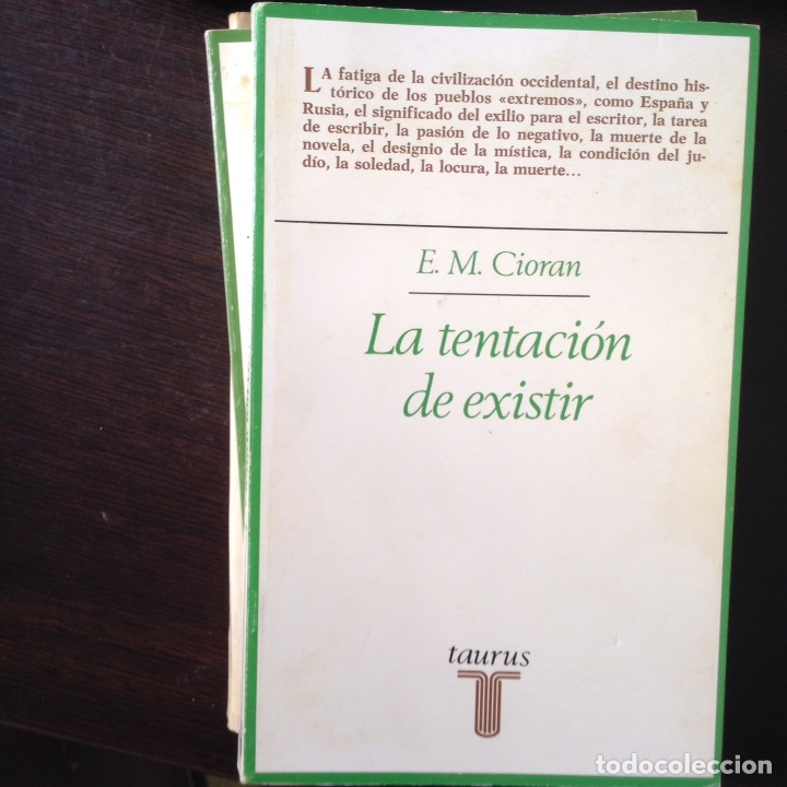 Libros de segunda mano: La tentaci&oacute;n de existir. E. M. Cioran - Foto 1