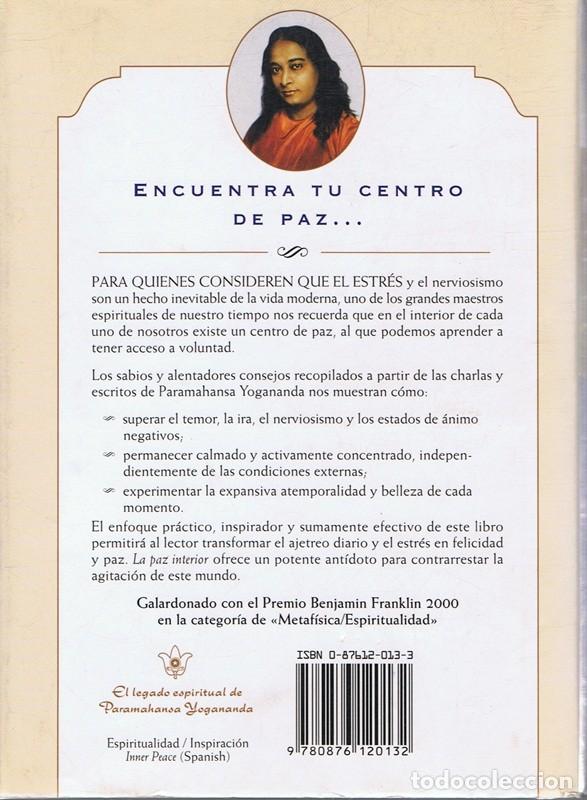 Libros de segunda mano: LA PAZ INTERIRO PARAMAHANSA YOGANANDA - Foto 2