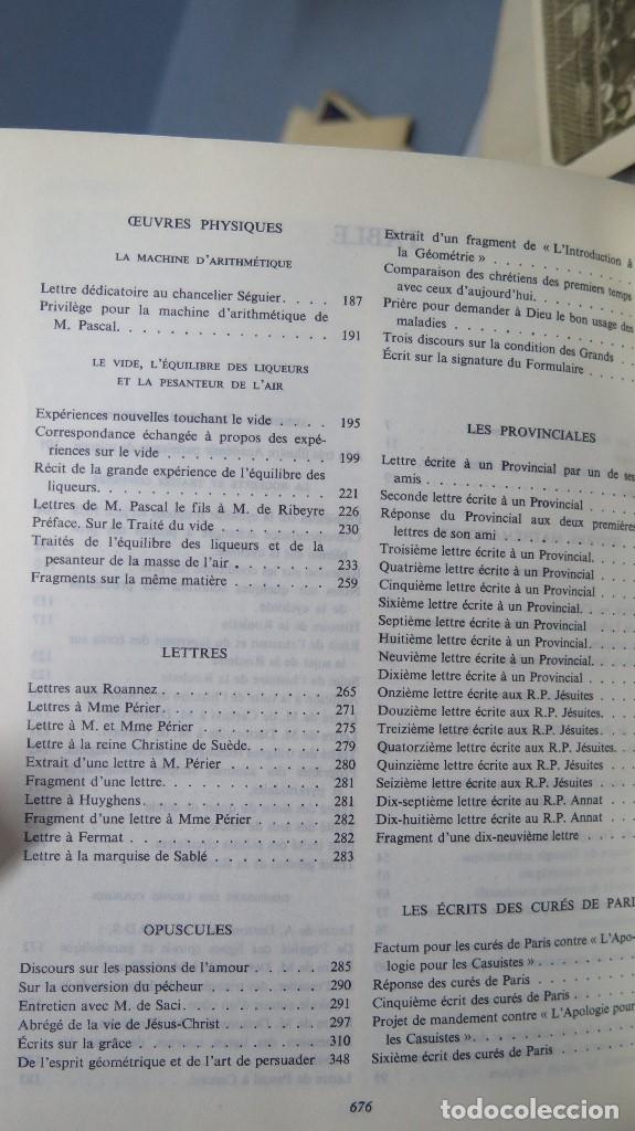 Libros de segunda mano: OEUVRES COMPLETES. COLLECTION L&acute;INTEGRALE. PASCAL. ED. SEUIL - Foto 4