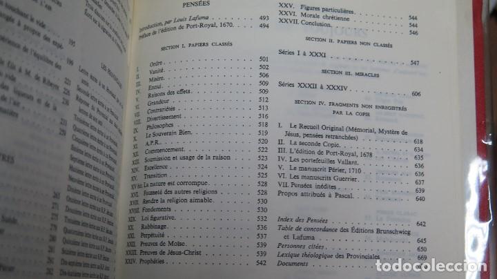 Libros de segunda mano: OEUVRES COMPLETES. COLLECTION L&acute;INTEGRALE. PASCAL. ED. SEUIL - Foto 5