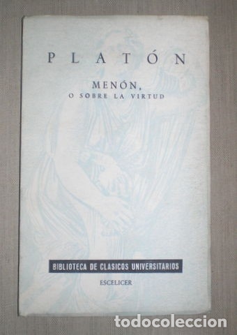 Libros de segunda mano: PLATON: MENON o sobre la Virtud. - Foto 1