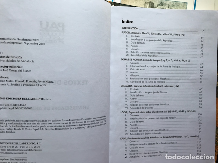 Libros de segunda mano: Textos de filosof&iacute;a. Laberinto - Foto 2