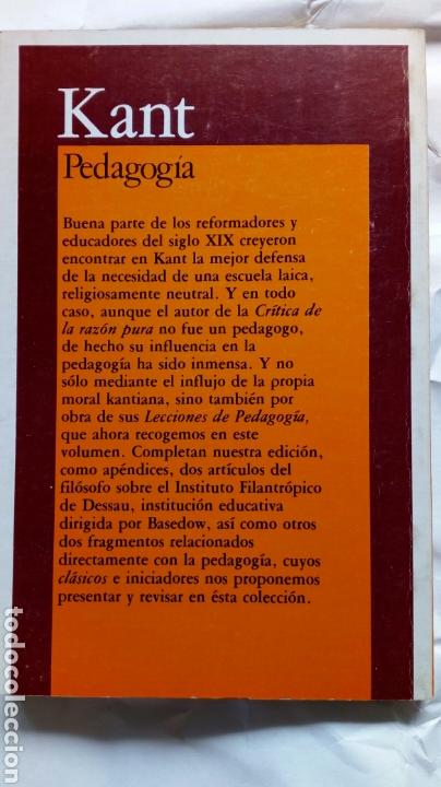 Libros de segunda mano: Pedagog&iacute;a. Innmanuel Kant. - Foto 2