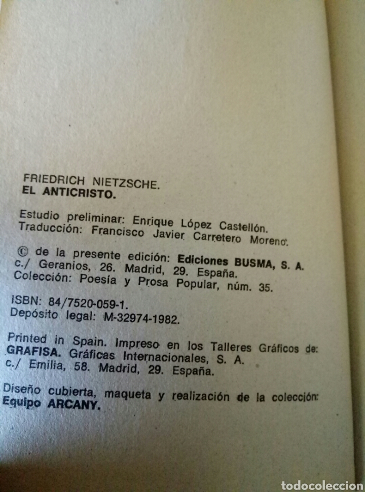 Libros de segunda mano: EL ANTICRISTO - FRIEDRICH NIETZSCHE - Foto 3