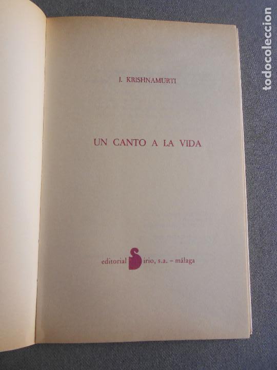 Libros de segunda mano: UN CANTO A LA VIDA - Foto 2